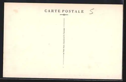 AK Châteauneuf-les-Bains, Vue sur l`établissement du Petit-Rocher et les collines environnantes