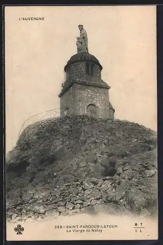 AK Saint-Pardoux-La-Tour, La Vierge de Natzy sur la colline rocheuse