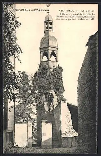 AK Billom, Le Beffroi du XVIe siècle avec cloche de 1577