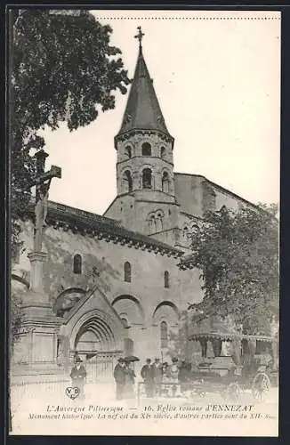 AK Ennezat, Église romane, monument historique du XIIe siècle