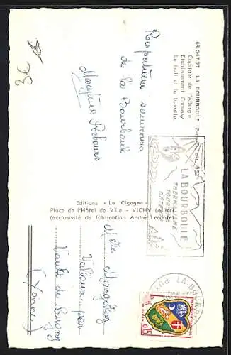 AK La Bourboule, Intérieur du hall de l`hôtel `La Cigogne