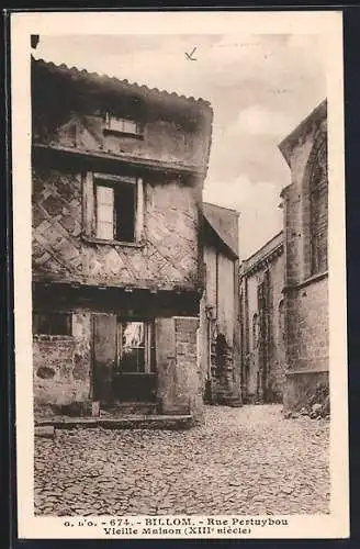 AK Billom, Rue Pertuybou Vieille Maison (XIIIe siècle)