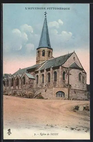 AK Besse, Église de Besse dans l`Auvergne pittoresque