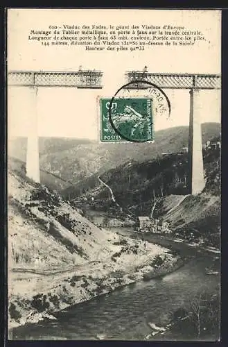 AK Les Ancizes-Comps, Viaduc des Fades, vue sur la vallée de la Sioule