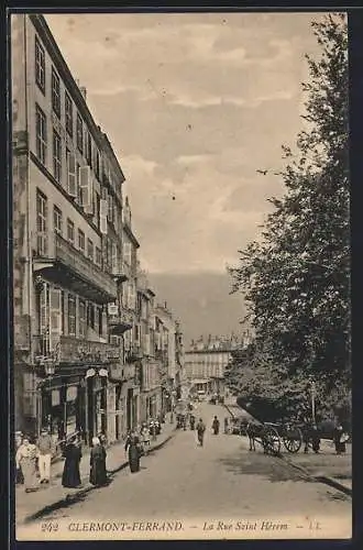 AK Clermont-Ferrand, La Rue Saint Hérem