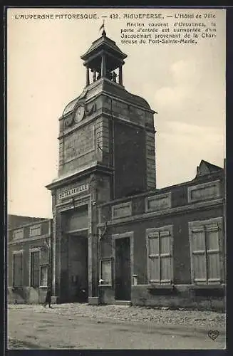 AK Aigueperse, L`Hôtel de Ville avec jacquemart de la Chartreuse de Port-Sainte-Marie