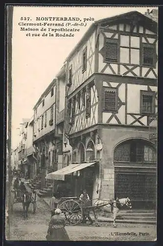 AK Montferrand, Maison de l`apothicaire et rue de la Rodade