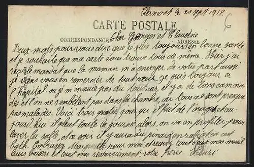 AK Clermont-Ferrand, La Rue Blatin avec calèches et passants