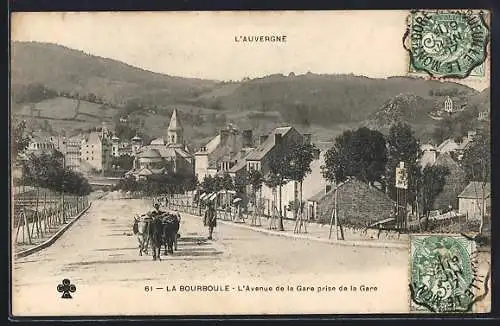 AK La Bourboule, L`Avenue de la Gare prise de la Gare