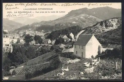 AK La Bourboule, Vue prise de la route de Latour