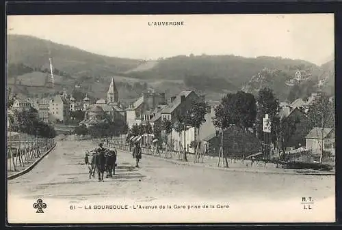 AK La Bourboule, L`Avenue de la Gare prise de la Gare