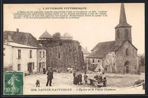 AK Latour-d`Auvergne, L`Église et le Vieux Château