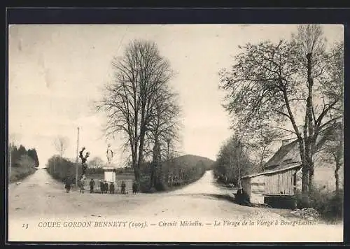 AK Bourg-Lastic, Le Virage de la Vierge lors de la Coupe Gordon Bennett (1905), Circuit Michelin