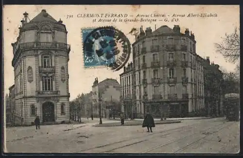 AK Clermont-Ferrand, Avenues Charras, Albert-Élisabeth et Grande-Bretagne