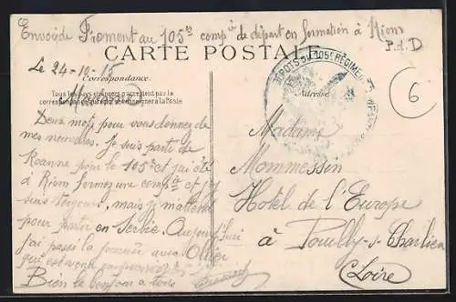 AK Châtel-Guyon, Rue de la Poste et Avenue Baraduc, scène pittoresque de rue