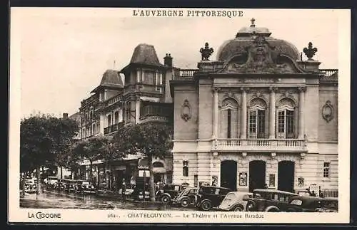 AK Châtelguyon, Le Théâtre et l`Avenue Baraduc