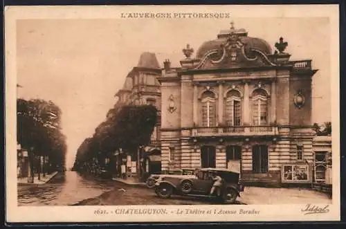 AK Châtelguyon, Le Théâtre et l`Avenue Baraduc