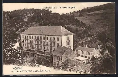 AK Saint-Nectaire, Hôtel de Paris dans un paysage pittoresque d`Auvergne