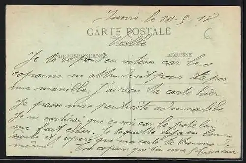 AK Issoire, Le Vieux Pont et charrette devant des bâtiments historiques