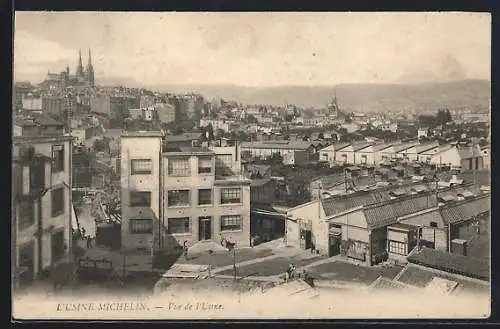 AK Clermont-Ferrand, L`Usine Michelin et vue sur la ville