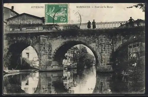 AK Maringues, Pont sur la Morge et reflet dans l`eau