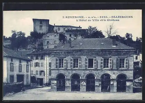 AK Olliergues, L`Hôtel de Ville et le Château