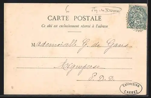 AK Vassivière, Pèlerinage avec charrettes et foule devant l`église
