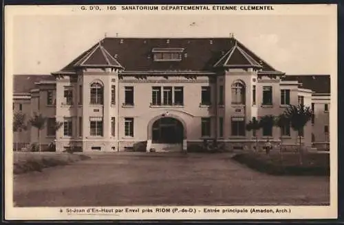 AK Riom, Entrée principale du Sanatorium Départemental Étienne Clémentel