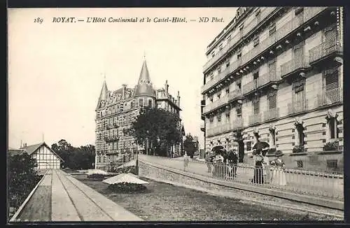 AK Royat, L`Hôtel Continental et le Castel-Hôtel