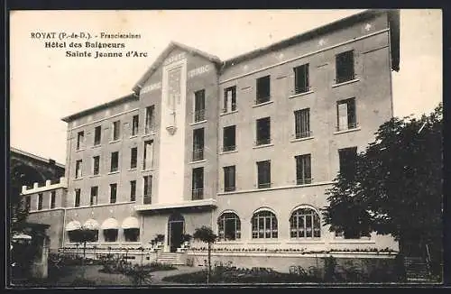 AK Royat, Hôtel des Baigneurs Sainte Jeanne d`Arc