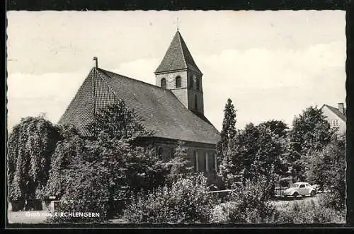 AK Kirchlengern /Westf., Partie an der Kirche