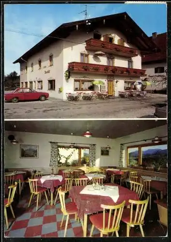 AK Holzhausen /Chiemgau, Gasthaus-Pension Alpenblick, Innenansicht