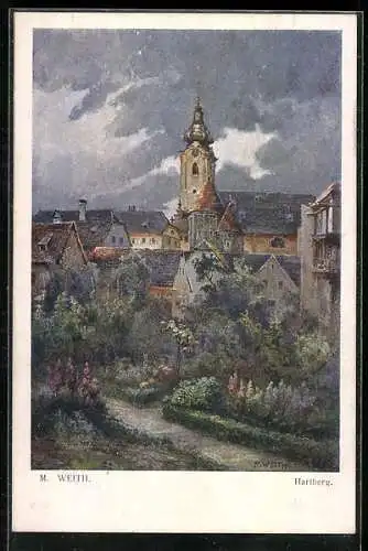 AK Hartberg, Ortspartie mit Kirche