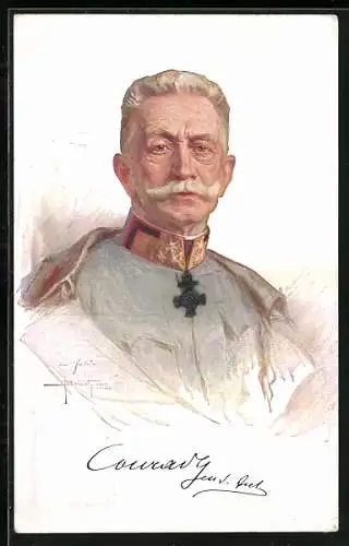 AK Portrait Generalfeldmarschall Freiherr Conrad von Hoetzendorf