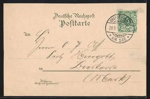 Lithographie Oberröblingen / See, Seebad