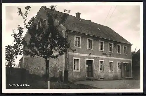 AK Buchholz / Niederschlesien, Gasthaus zur Sonne