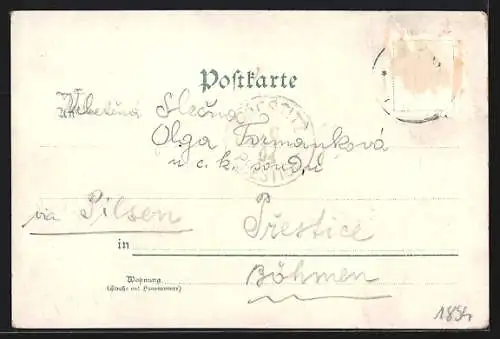 Lithographie Herrnhut, Gasthaus, Schwesternhaus, Mädchenanstalt