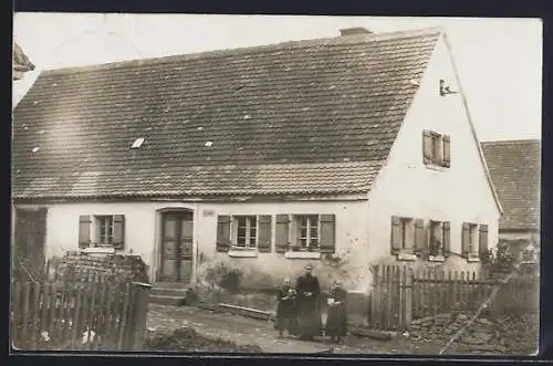 Foto-AK Lentersheim, Haus Prechter 1912