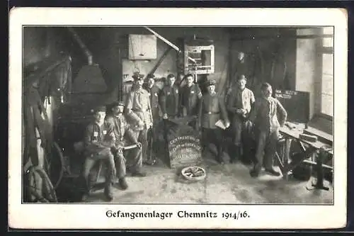 AK Chemnitz, Kriegsgefangenenlager 1914-16