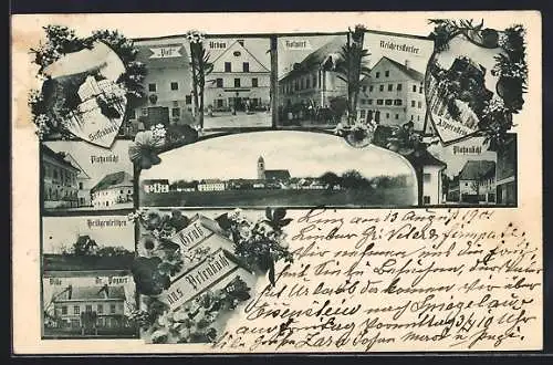 AK Pettenbach /O.-Oe., Gasthaus Post, Gasthöfe Urban, Hofwirt und Reichersstorter