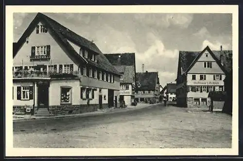 AK Lossburg, Marktplatz mit Gasthaus zum Ochsen