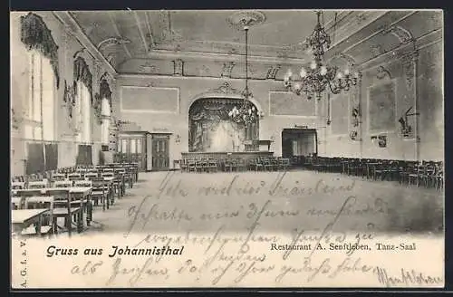 AK Johannisthal, Restaurant A. Senftleben, Tanzsaal