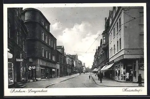 AK Bochum-Langendreer, Blick in die Kaiserstrasse