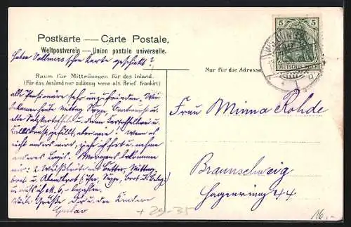 Passepartout-Lithographie Bad Wildungen, Schloss Friedrichstein, Victorquelle im Kleeblatt