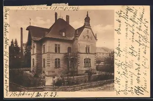 AK Messkirch, Partie an der Villa