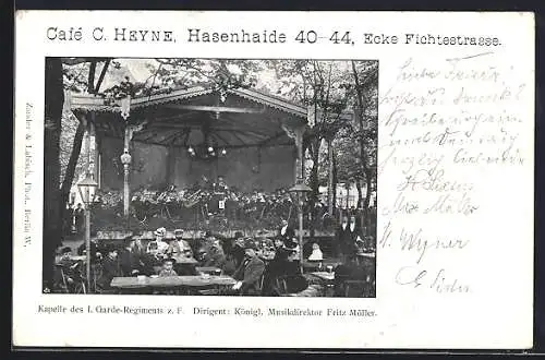 AK Berlin-Kreuzberg, Café C. Heyne, Hasenhaide 40-44