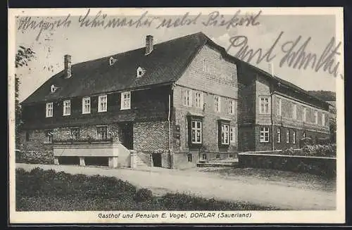 AK Dorlar /Sauerland, Gasthof und Pension E. Vogel