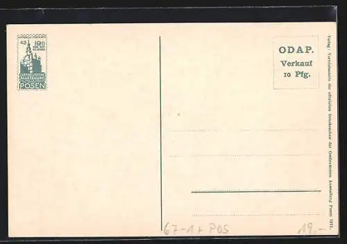 AK Posen, Ostdeutsche Ausstellung 1911, Partie an der Promenade