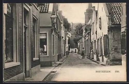 AK Breukelen, Strassenpartie mit Blick zur Kirche