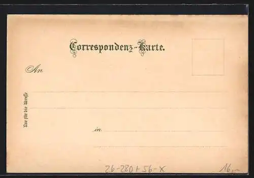 Künstler-Lithographie F.A.C.M. Reisch: Unterkunftshütte zur schönen Aussicht, Berghütte am Hochjochferner mit Saikogel